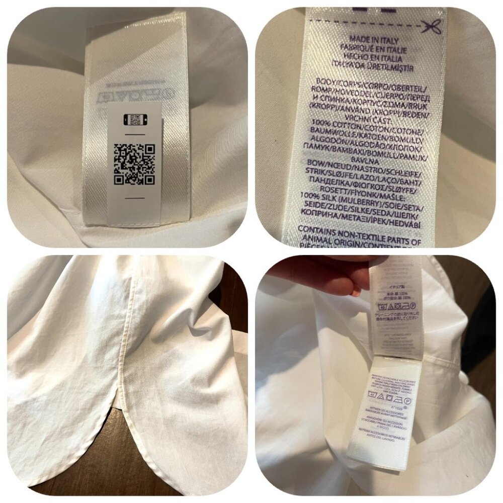NWOT $995 Ralph Lauren Purple label Cormac Bow White Shirt - Picture 7 of 17